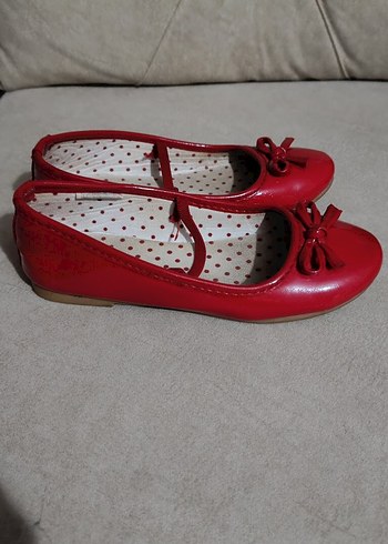 Kız Çocuk Kırmızı Tokalı Babet - Görsel 2