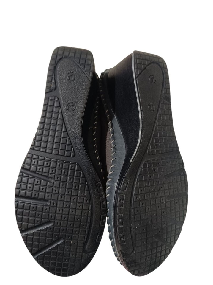 Sivri Topuklu Mavi Gri Yılan Desenli Kadın Oxford - Görsel 3