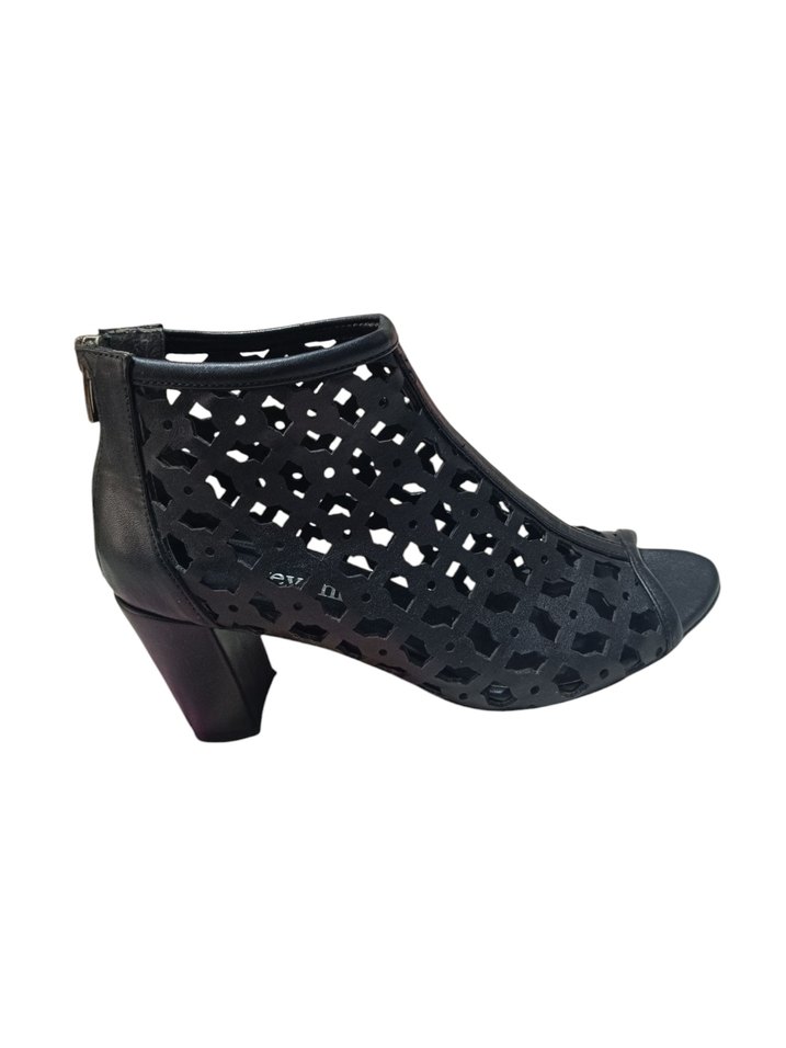 Siyah Desenli Topuklu Kadın Akşam Ayakkabısı - Görsel 2