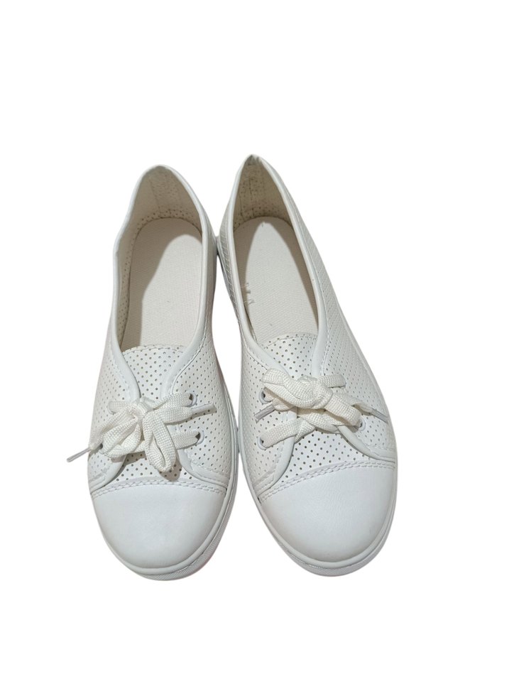 Beyaz Minimalist Kadın  Babet - Görsel 3