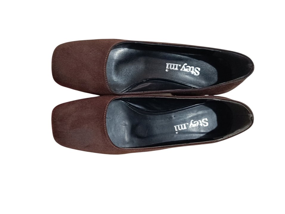 Kahverengi Süet Tokalı Stiletto - Görsel 5