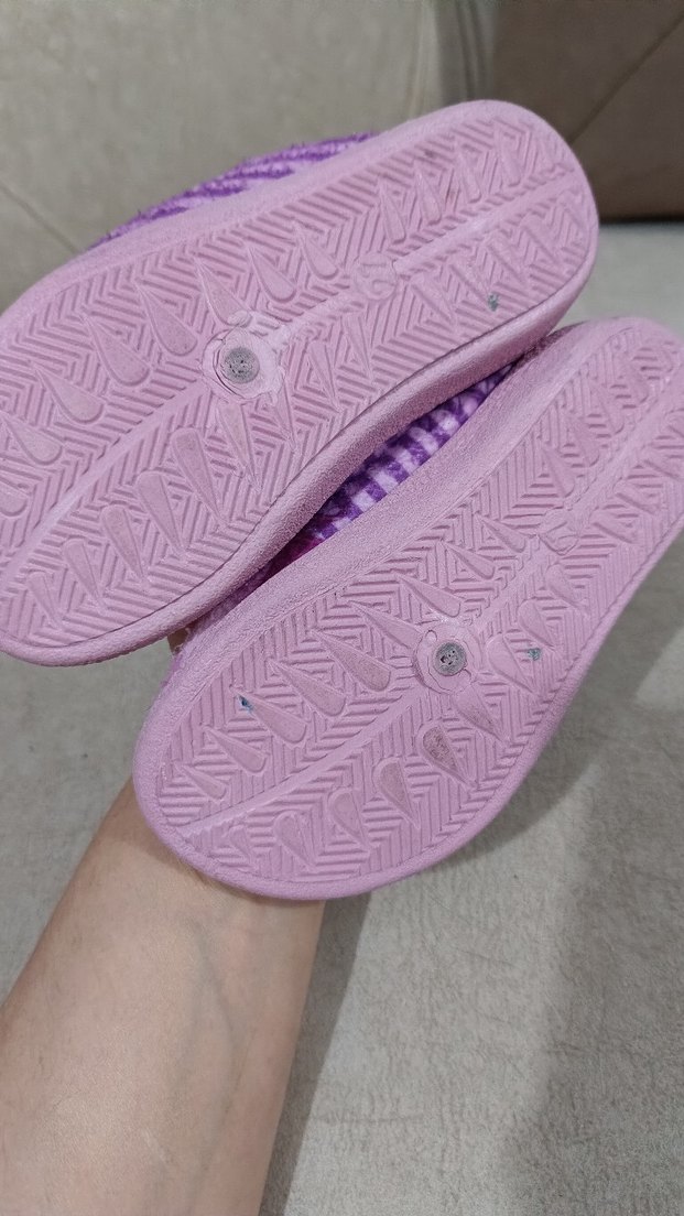 Nakışlı Mor Kız Çocuk Ev Terliği - Görsel 2