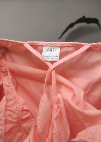 Pembe sırtı çapraz Fırfırlı Bluz - Görsel 3