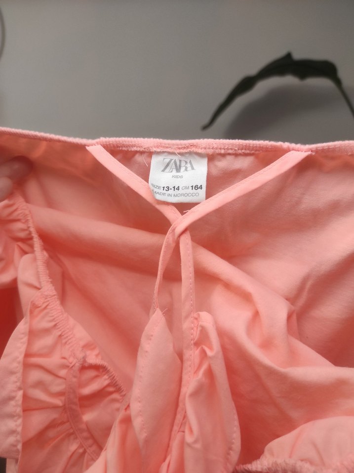 Pembe sırtı çapraz Fırfırlı Bluz - Görsel 3