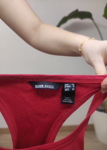 Mango Kırmızı Kadın bluz - Görsel 3