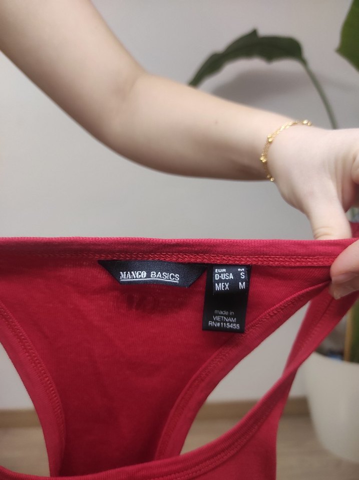 Mango Kırmızı Kadın bluz - Görsel 3