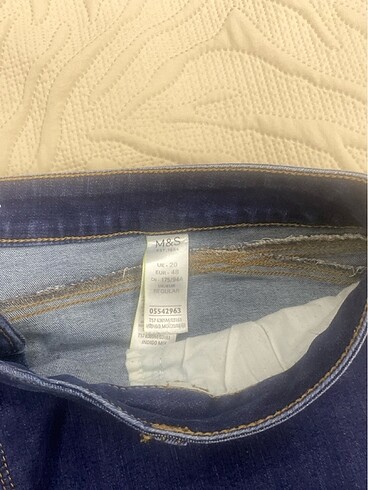 48 Beden lacivert Renk Marks Spenser kot pantolon stech kumaş