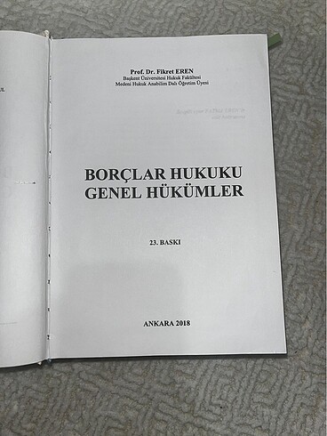  Borçlar Genel- Fikret Eren