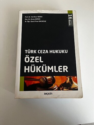 Ceza hukuku özel hükümler- veli özer özbek