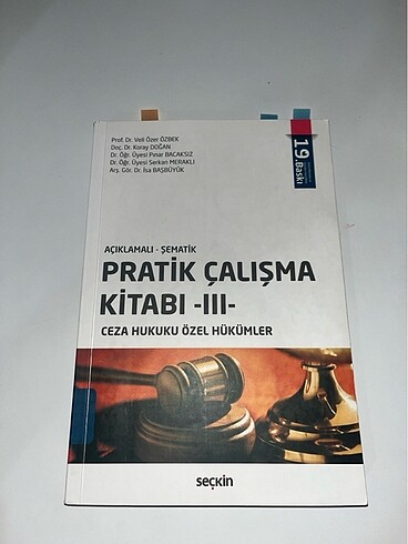 Ceza özel pratik kitabı veli özer özbek