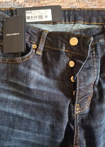 Dolce Gabbana Erkek Lacivert Regular Fit Denim Jean - Görsel 2