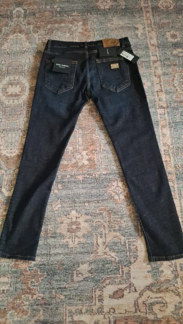 Dolce Gabbana Erkek Lacivert Regular Fit Denim Jean - Görsel 4