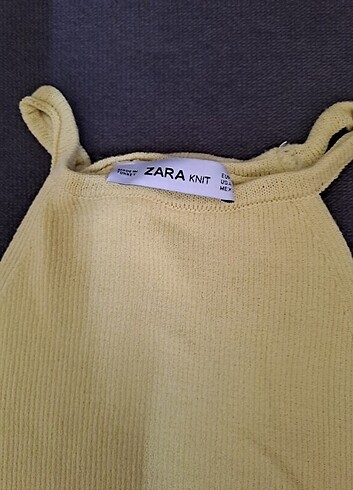 m Beden sarı Renk Zara ince triko atlet