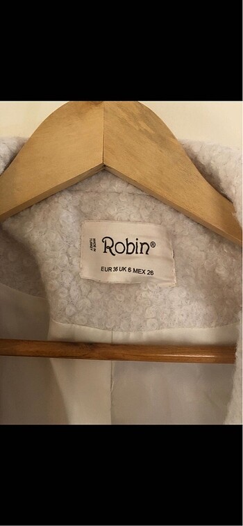 Robin Beyaz Kaban Yünlü