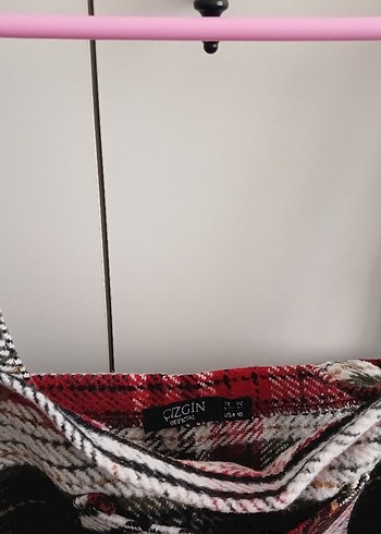 Ekoseli Askılı Kadın Slopet Elbise - Görsel 5