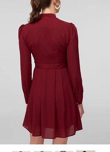 Trendyol & Milla Bordo kısa elbise