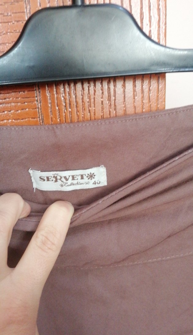 Bej Uzun Keten Salaş Etek - Görsel 3