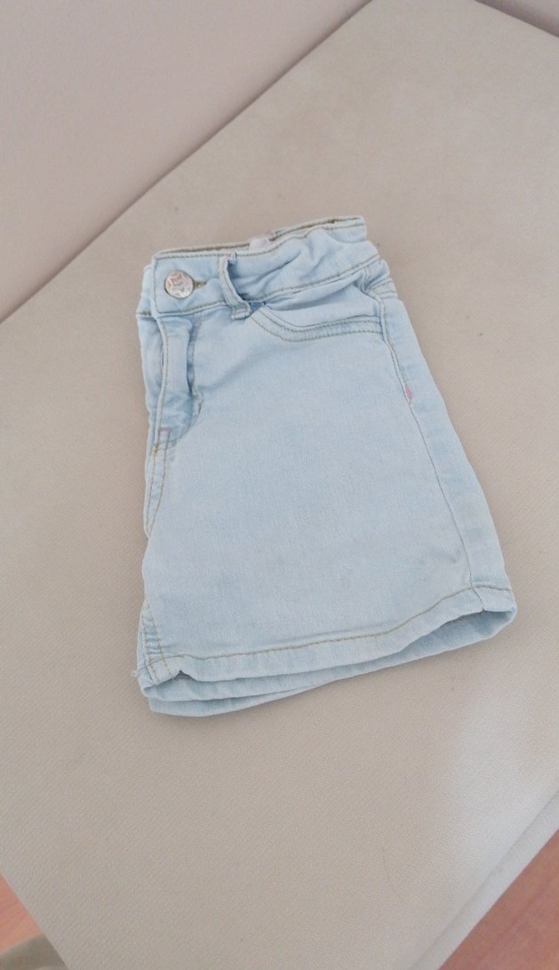 Kız Çocuk Mavi Denim Şort - Görsel 2