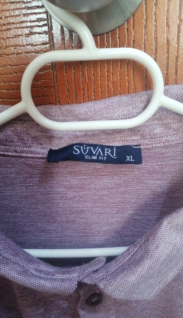 Bordo  Keten Kumaşlı Erkek Polo Tişört - Görsel 3