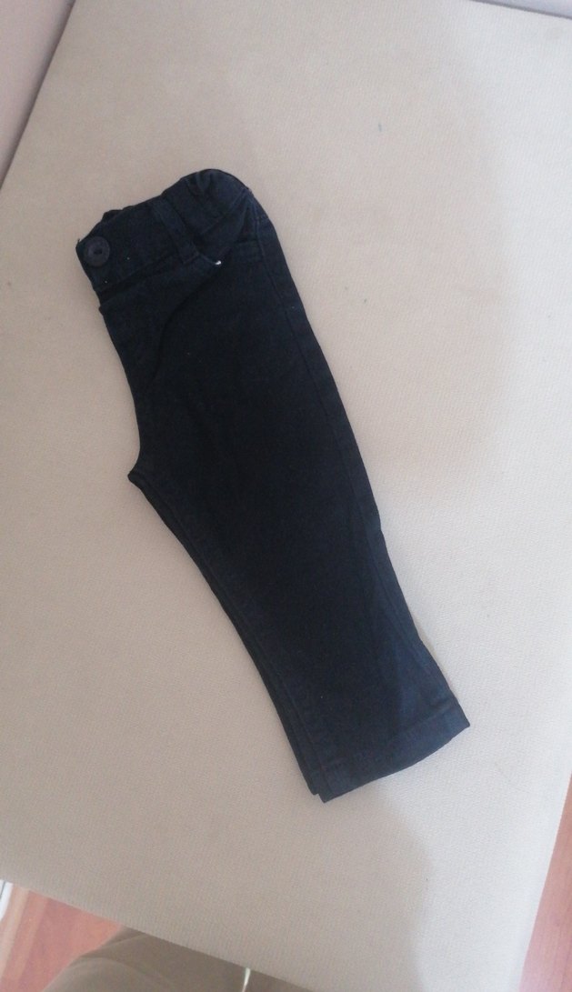 Düğmeli Lacivert Erkek Çocuk Kot Pantolon - Görsel 2