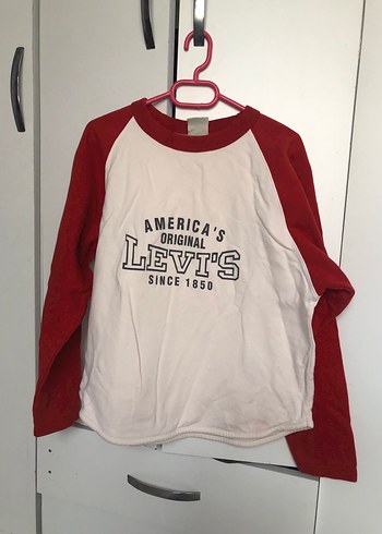 Levi's Kırmızı Beyaz Uzun Kollu Tişört