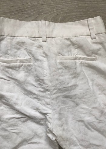 H&M H&M Beyaz Keten Kumaş Pantolon