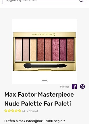 MAX FACTOR FAR PALETI