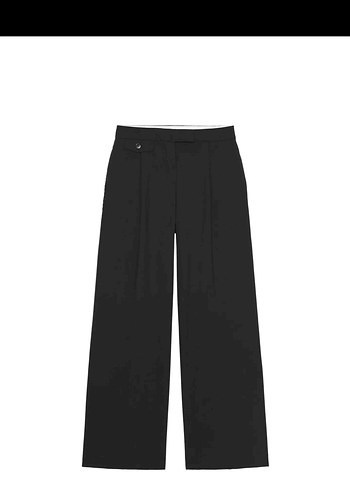 Zara Wide Leg Siyah Kumas Pantolon