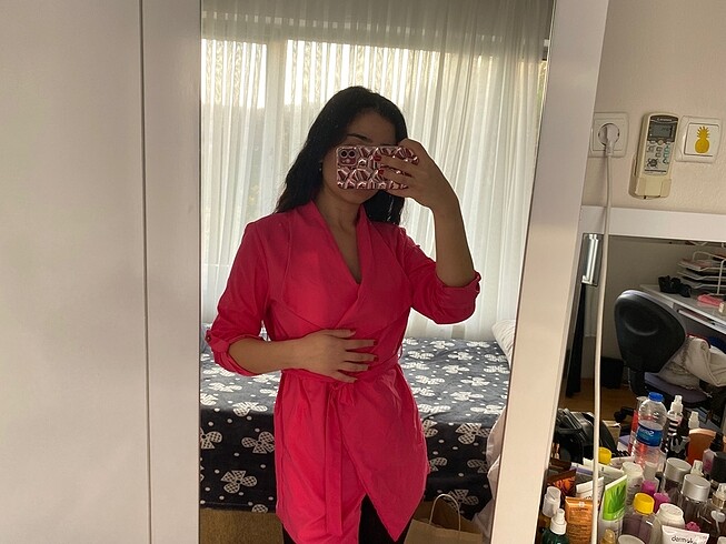 m Beden pembe Renk Barbie pembesi trenchcoat