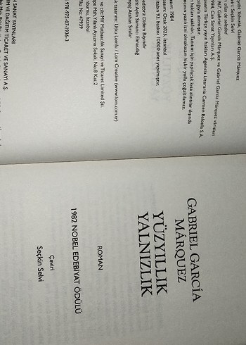 Yüzyıllık Yalnızlık - Gabriel García Márquez - Görsel 4