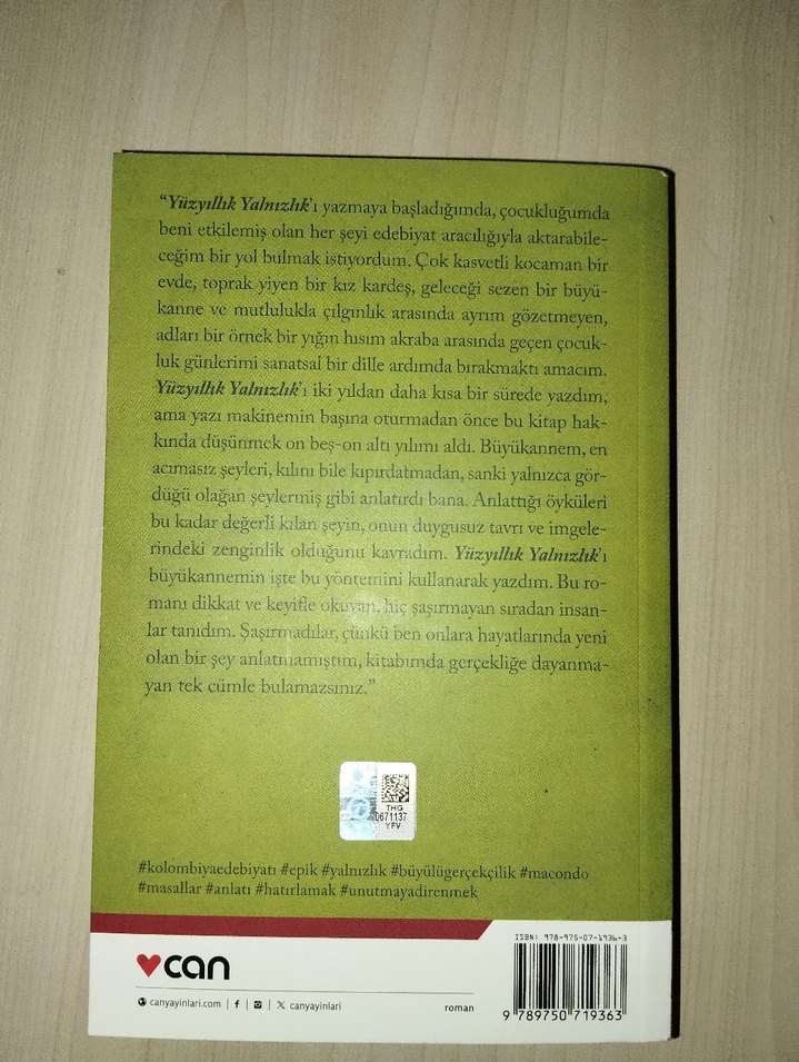 Yüzyıllık Yalnızlık - Gabriel García Márquez - Görsel 2