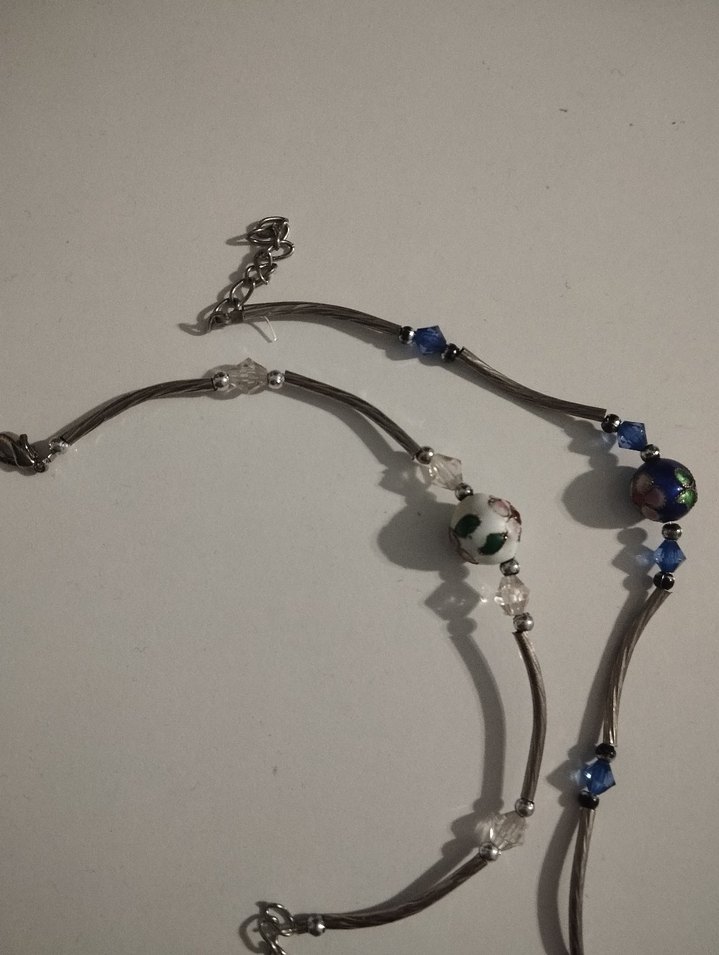 Çiçek Desenli Renkli Boncuklu Bileklikler (2 adet) - Görsel 4