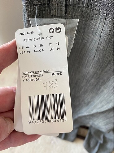 42 Beden gri Renk MNG kumaş pantalon