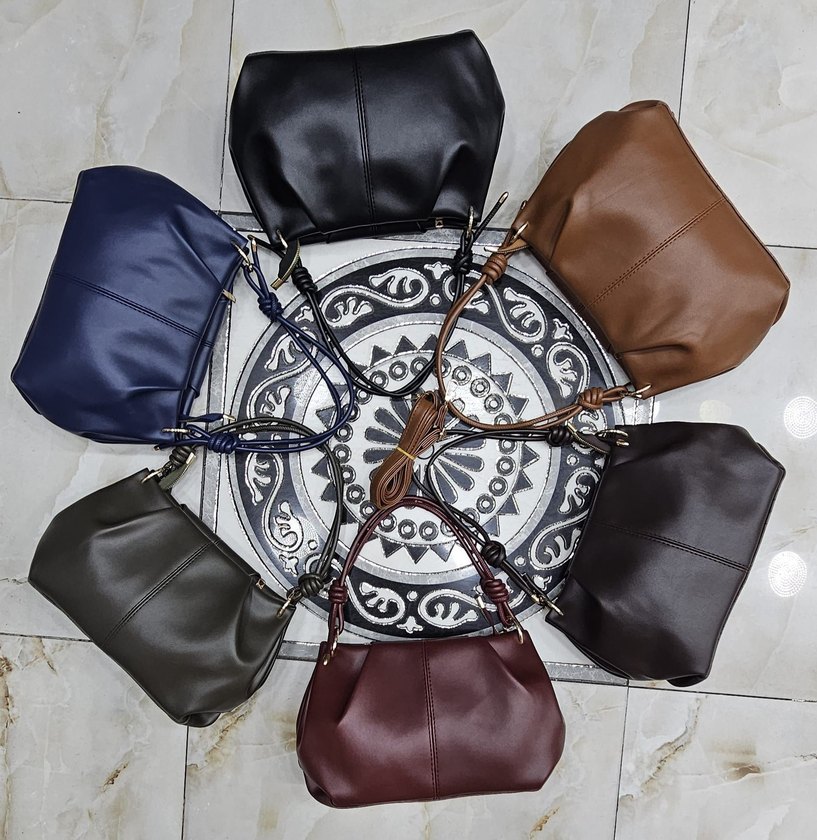 Klasik Bordo Deri Kadın Çanta - Görsel 2