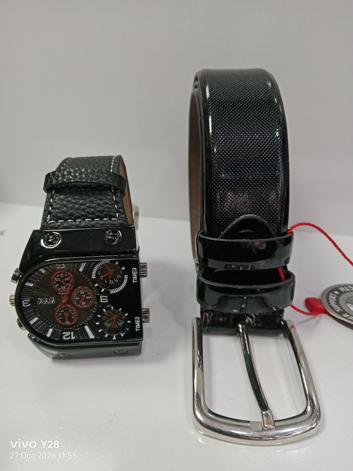 Siyah Biker Tarzı Erkek Kol Saati - Görsel 2