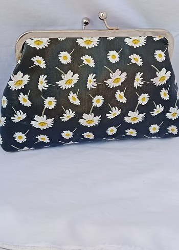 Vintage Çiçek Desenli Deri Kadın Cüzdan - Görsel 3