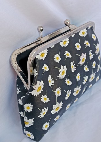 Vintage Çiçek Desenli Deri Kadın Cüzdan - Görsel 2