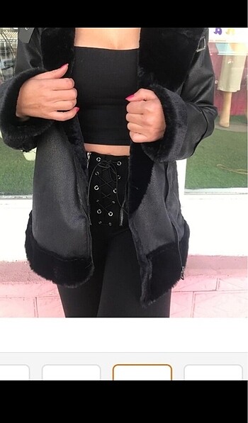 Siyah biker mont
