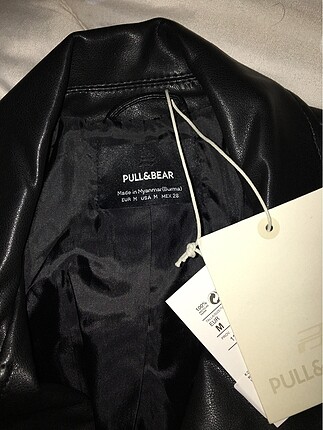 m Beden siyah Renk Pull and bear deri ceket