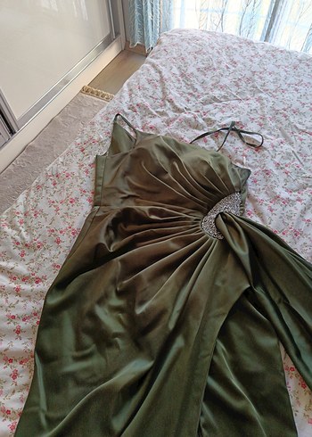 Straplı, Uzun Kollu, Haki Hamile Tulum - Görsel 2