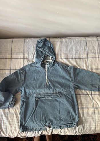 Mavi Kapüşonlu Kadın Denim Ceket