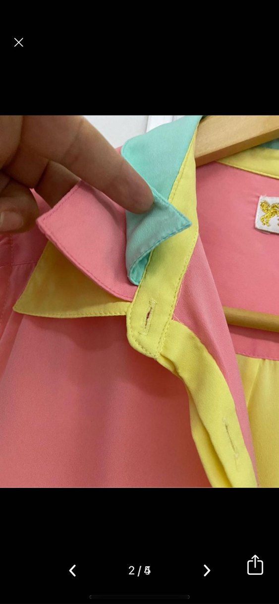 Renkli Düğmeli Kolsuz genç kız  Gömlek lcw 13-14 yaş - Görsel 2