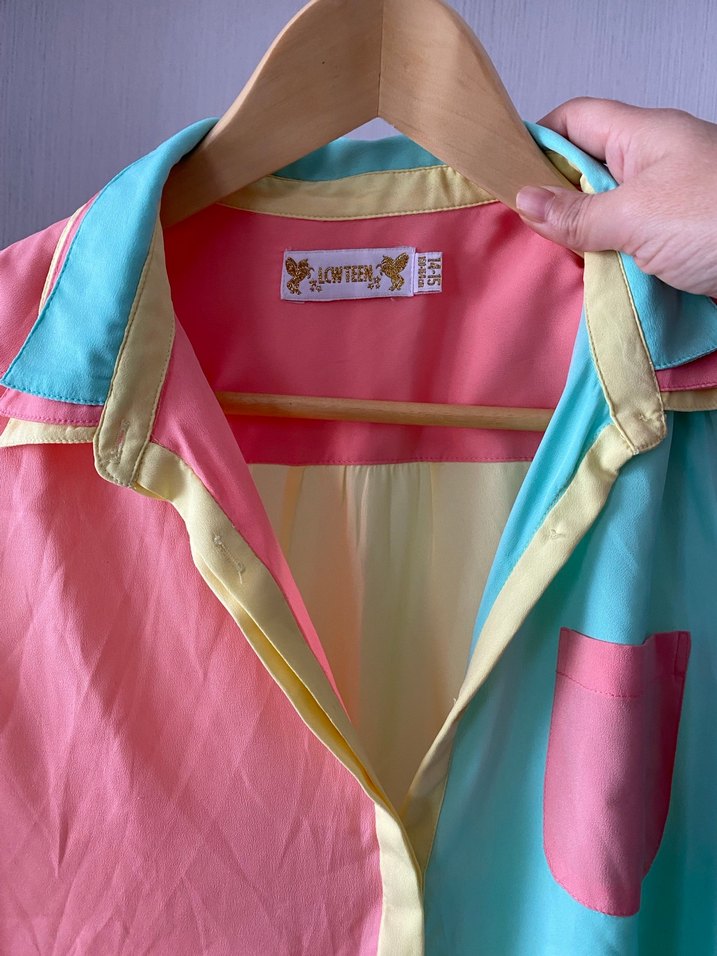 Renkli Düğmeli Kolsuz genç kız  Gömlek lcw 13-14 yaş - Görsel 5