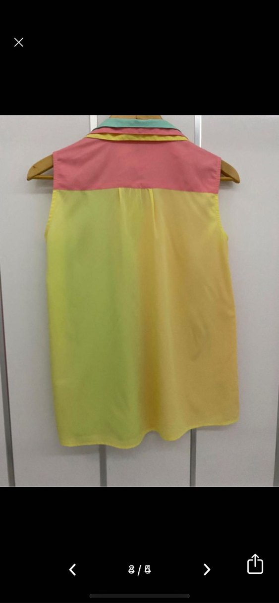 Renkli Düğmeli Kolsuz genç kız  Gömlek lcw 13-14 yaş - Görsel 3