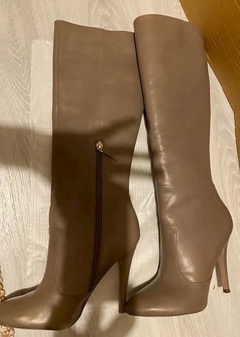 Nine west deri vizon 38,5 sivri topuk çizme - Görsel 6
