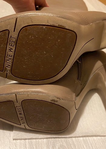 Nine west deri vizon 38,5 sivri topuk çizme - Görsel 5