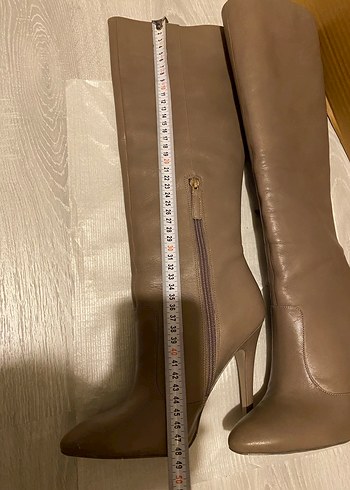 Nine west deri vizon 38,5 sivri topuk çizme - Görsel 4