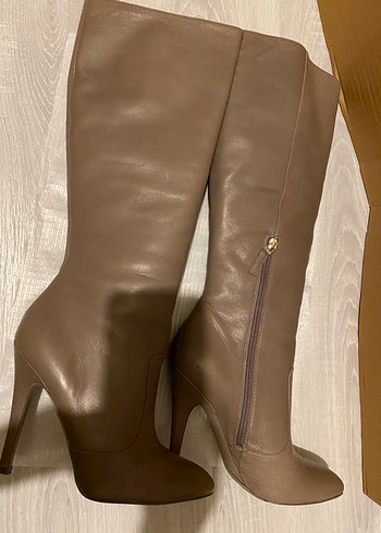 Nine west deri vizon 38,5 sivri topuk çizme - Görsel 7