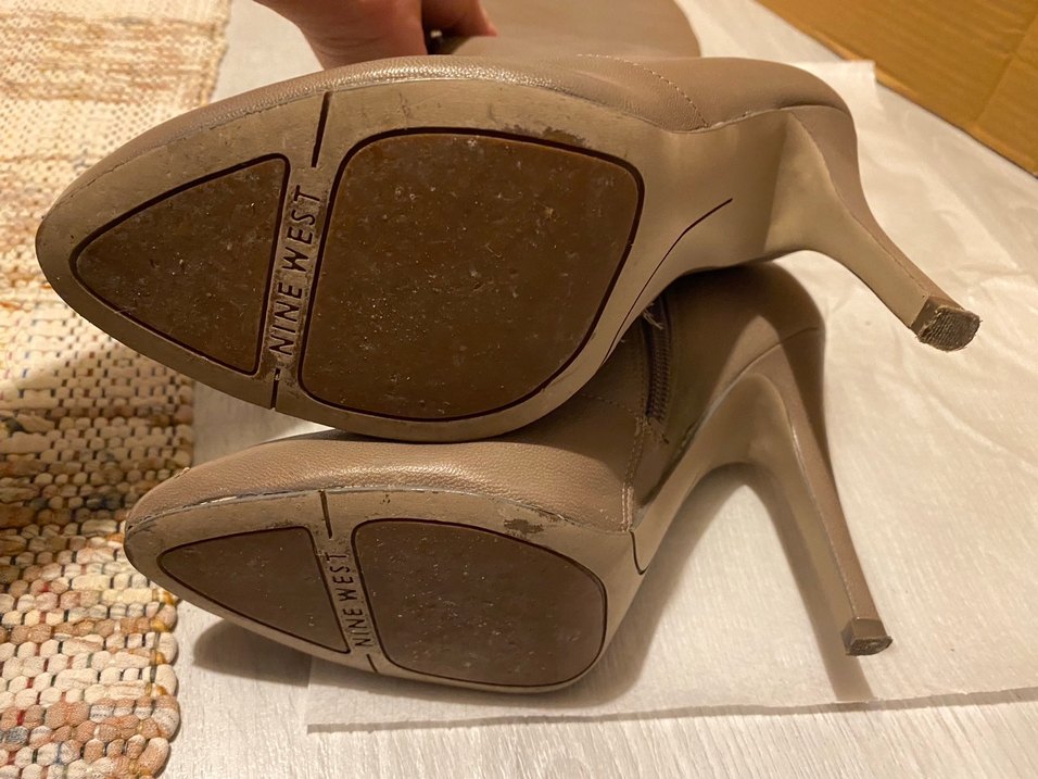 Nine west deri vizon 38,5 sivri topuk çizme - Görsel 5