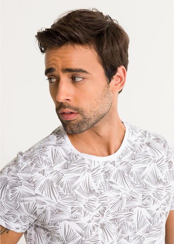 Avva xs Gri Desenli Kısa Kollu Erkek Tişört - Görsel 2